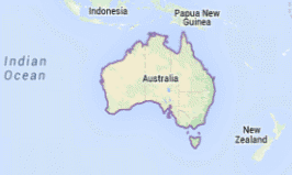 Map showing Australia