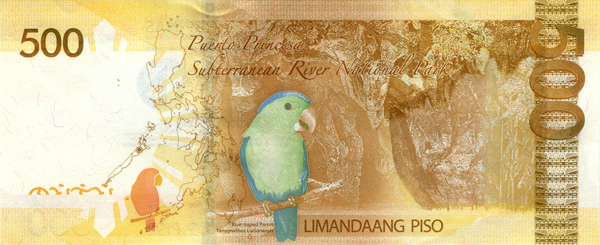 500 Pesos - New Philippine banknote - Five Hundred Peso bill - Back of note