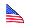 Very realistic looking American flag blowing in a gentle gusty wind