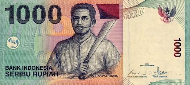 One Thousand Rupiah - Indonesia paper money 1,000 Rupiah - Front of note