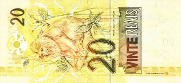 20 Brazilian Reais - paper banknote - Twenty Reais bill