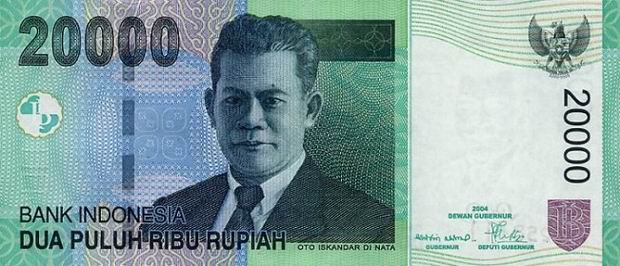 Twenty Thousand Rupiah - Indonesia paper money 20,000 Rupiah - Front of note