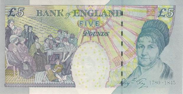 Bank of England £5 banknote - Five Pounds