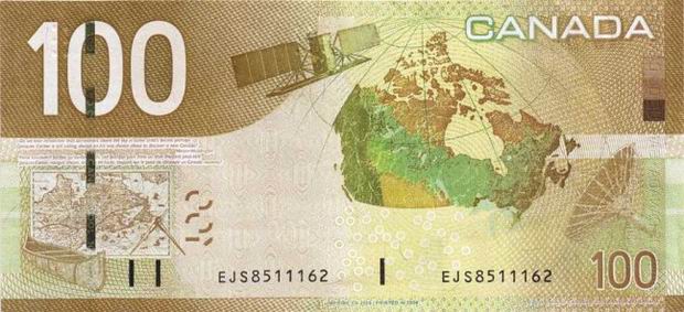 One Hundred Dollars Canadian - One Hundred Dollar Bill
