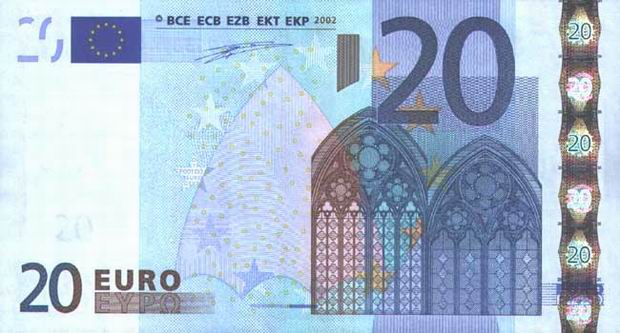 Twenty Euro - European Union banknote - 20 Euro