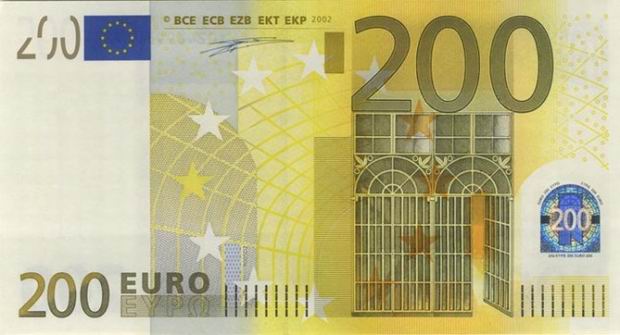 200 Euro - European Union money - Two Hundred Euro bill