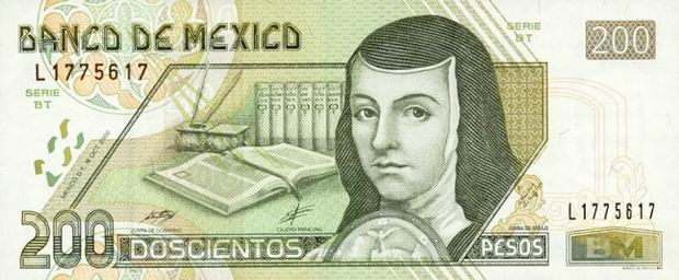 Two Hundred Pesos - Mexican banknote - 200 Peso bill Front of note